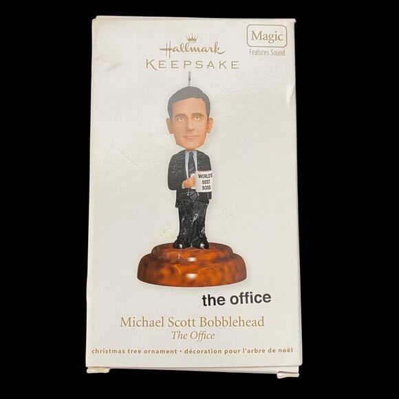 Hallmark The Office Michael Scott Talking Bobblehead Ornament TESTED WORKING - Picture 10 of 10